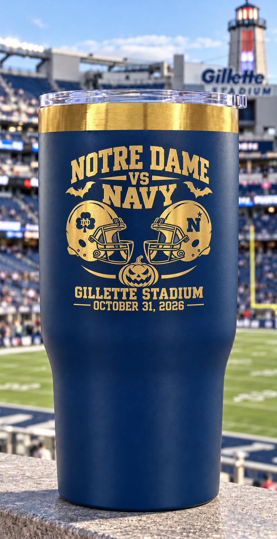 ND vs Navy 20oz. Tumbler