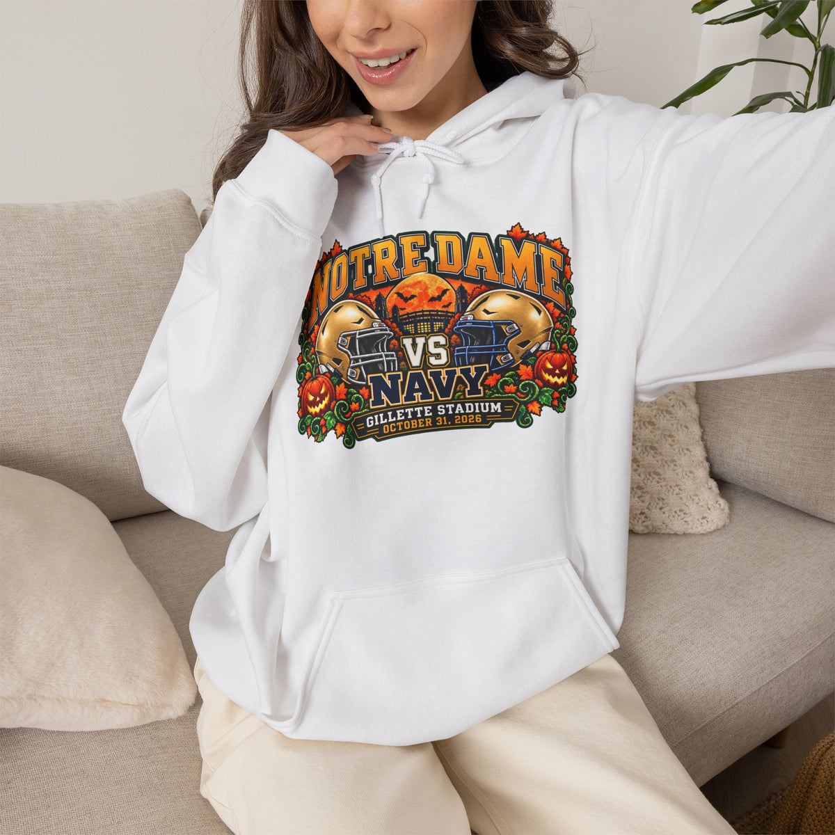 ND vs. Navy Halloween Hoodie