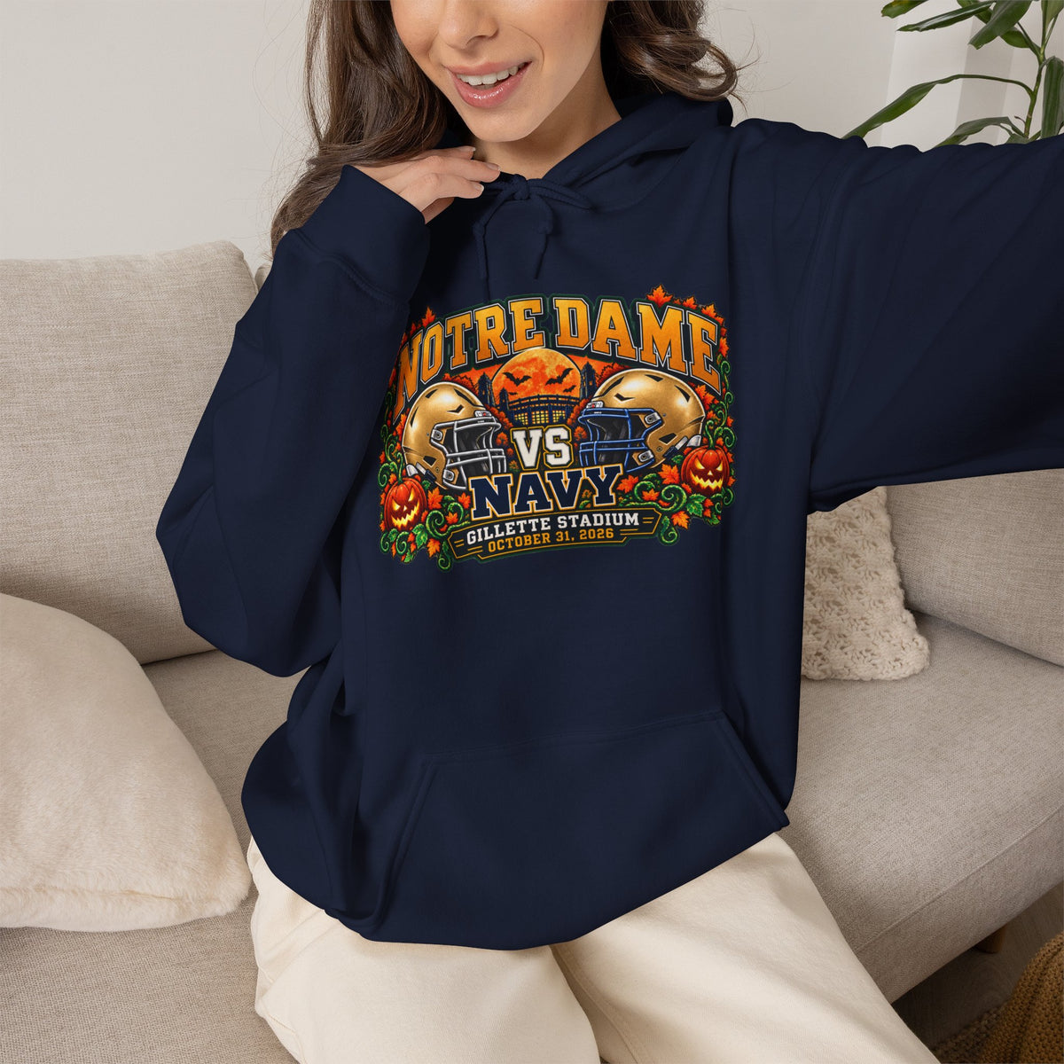 ND vs. Navy Halloween Hoodie