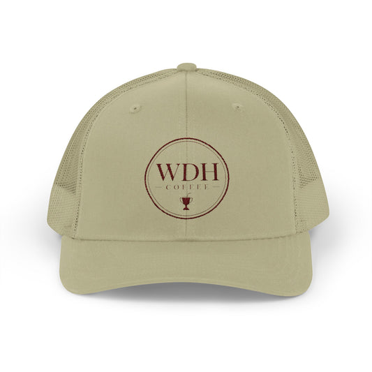 WDH Coffee Trucker Cap — Embroidered Snapback Coffee Hat