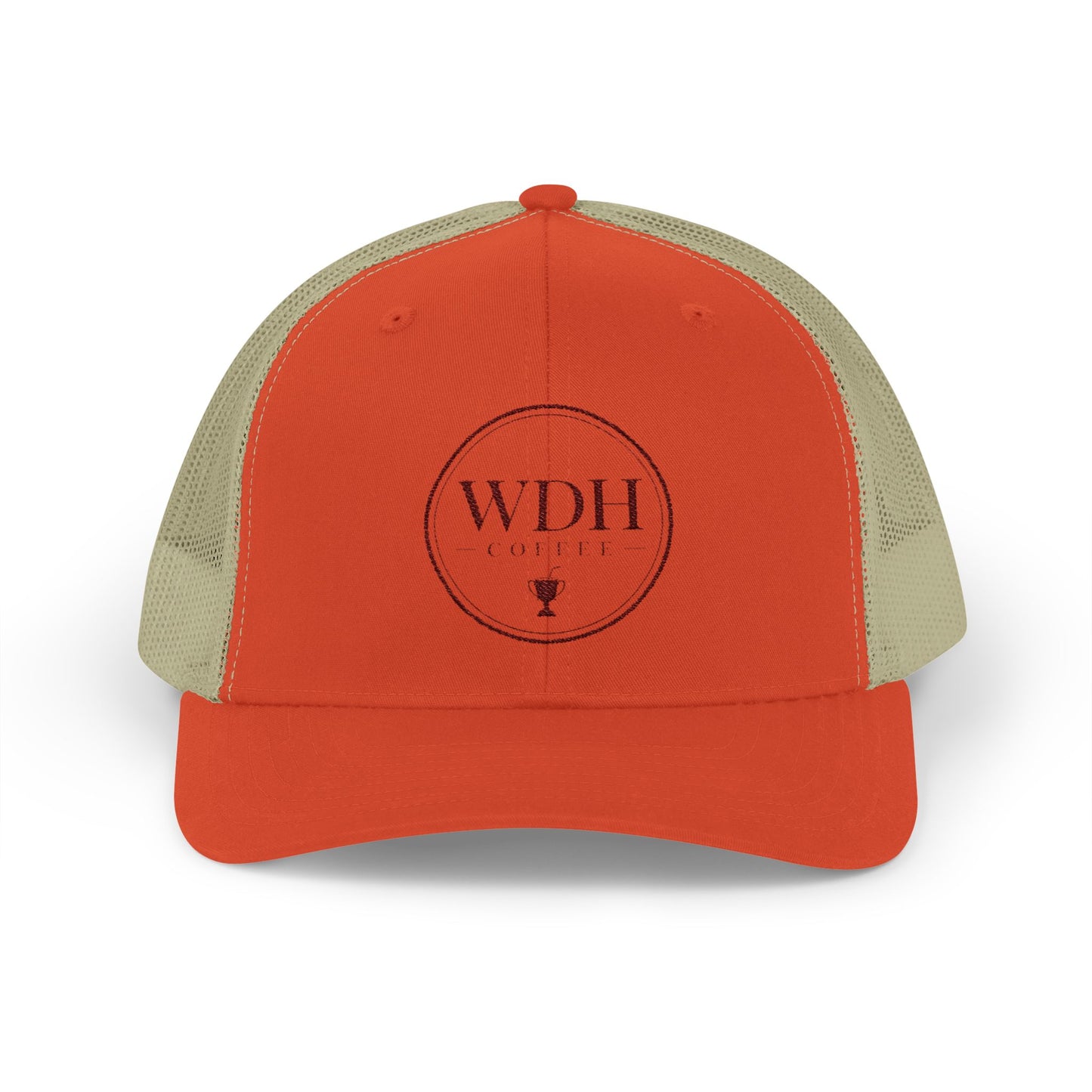 WDH Coffee Trucker Cap — Embroidered Snapback Coffee Hat